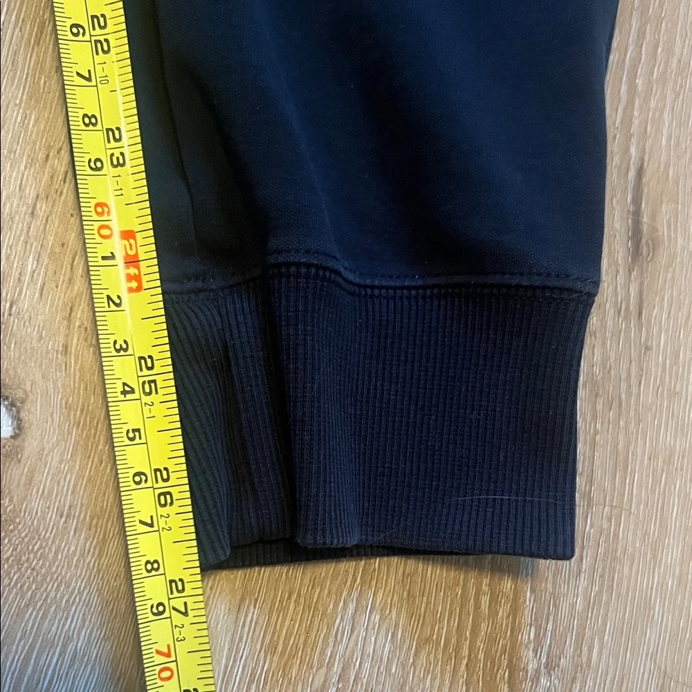 Nike Women’s front Zipper on high waist Black Joggers with White Mesh Large